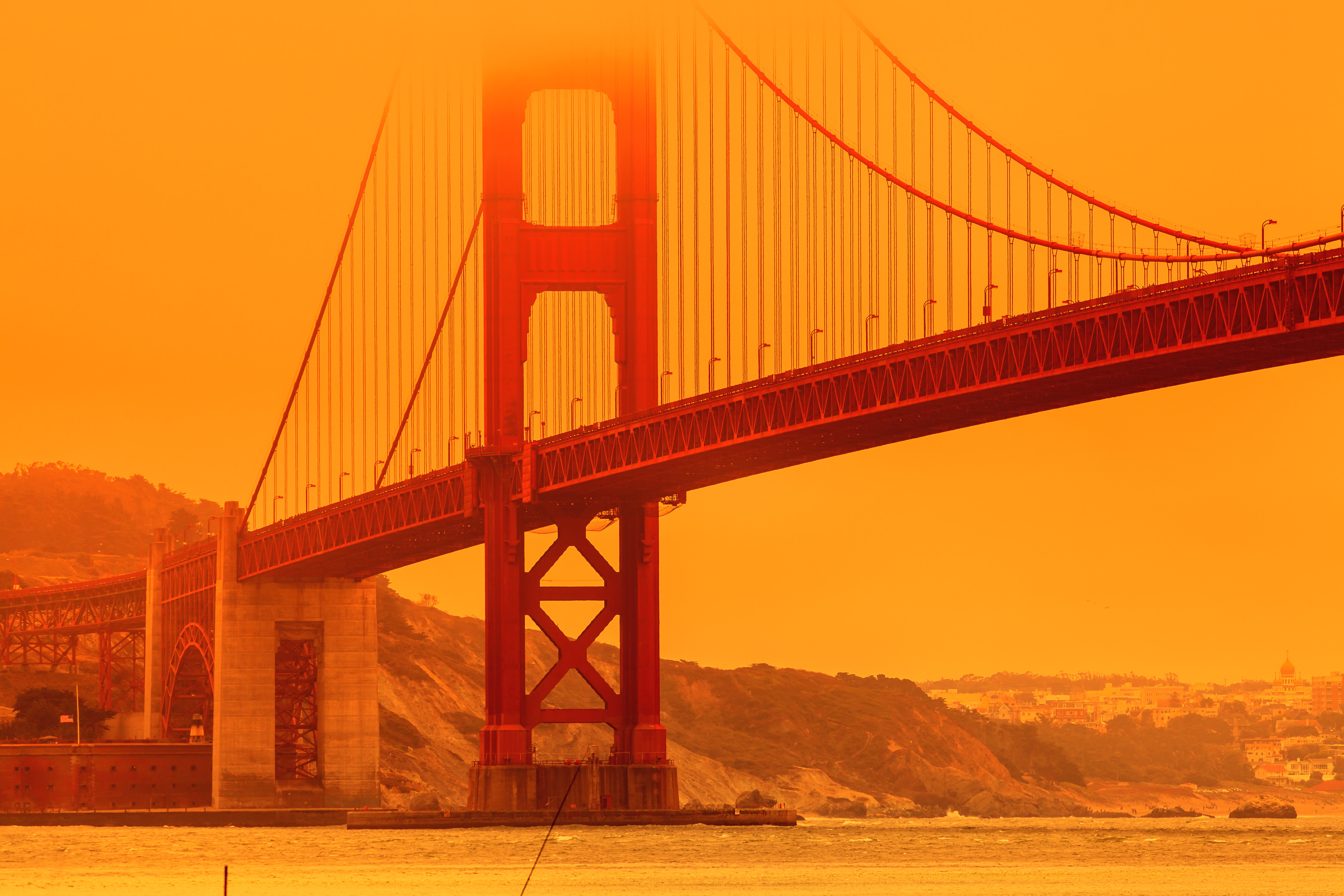 Golden Gate Bridge in Smokey Haze